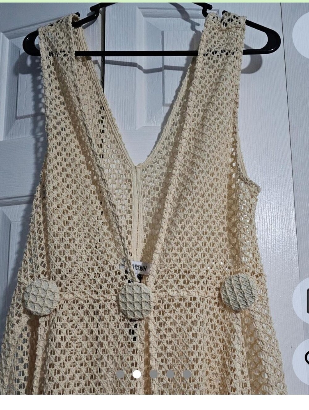 NWOT Andrea IYAMAH Crochet Cover Up US LARGE - Picture 2 of 2